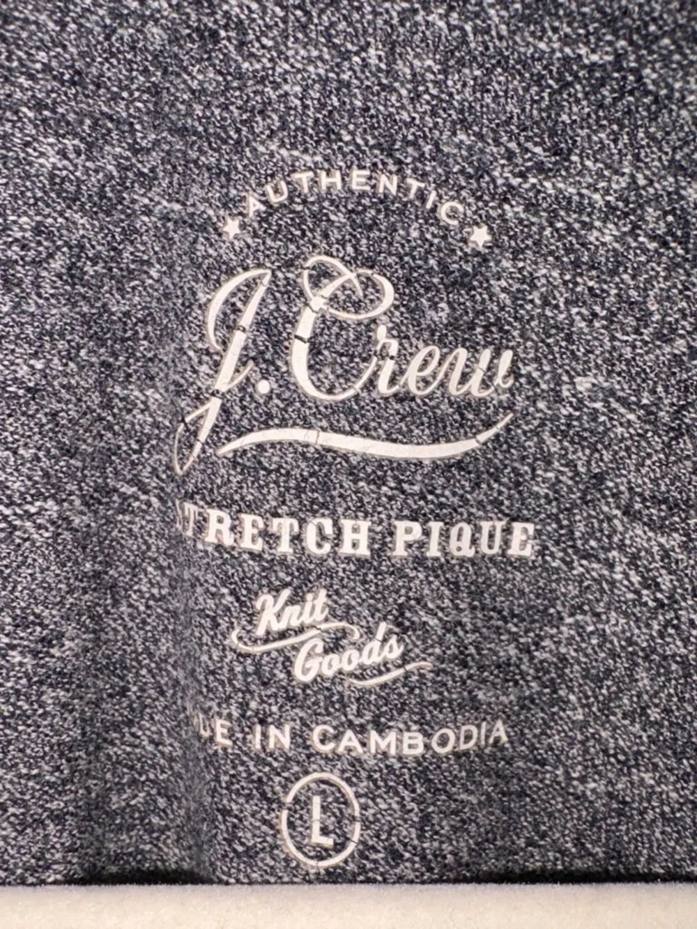 J. Crew Men's Heather Grey Polo Shirt